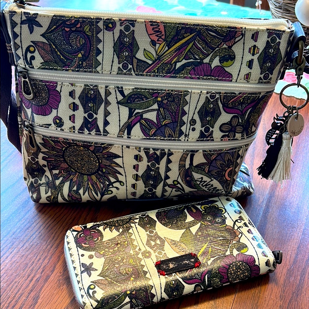 Sakroots Patterned Women's Bag and Wallet Set